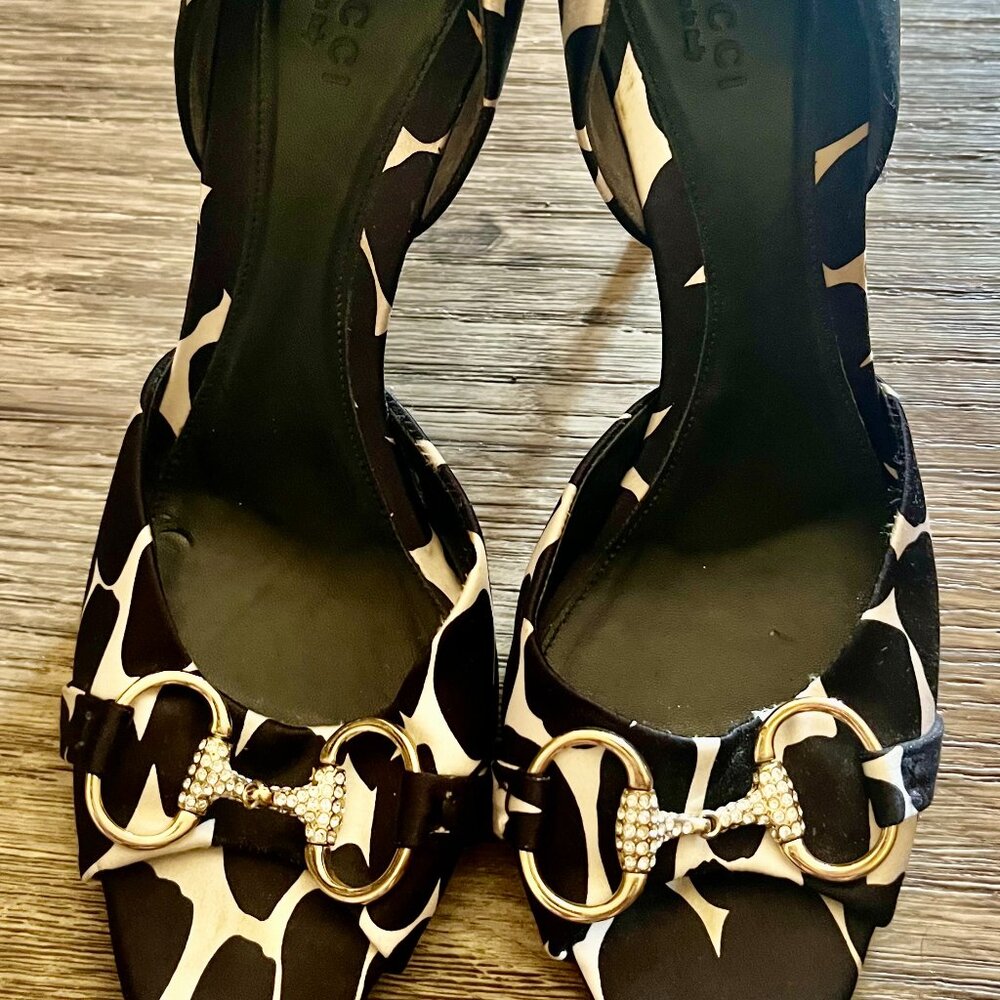 Gucci Crystal Horsebit Sandal